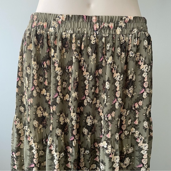 Vintage Sag Harbor Green Midi Skirt Fairycore Fairy Boho Bohemian Hippie Medium - Picture 3 of 6